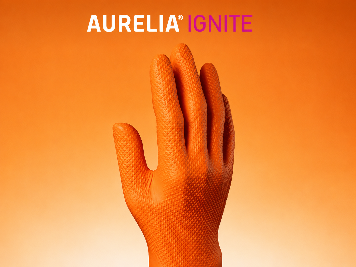 Aurelia Ignite Orange Powder-Free Nitrile Gloves
