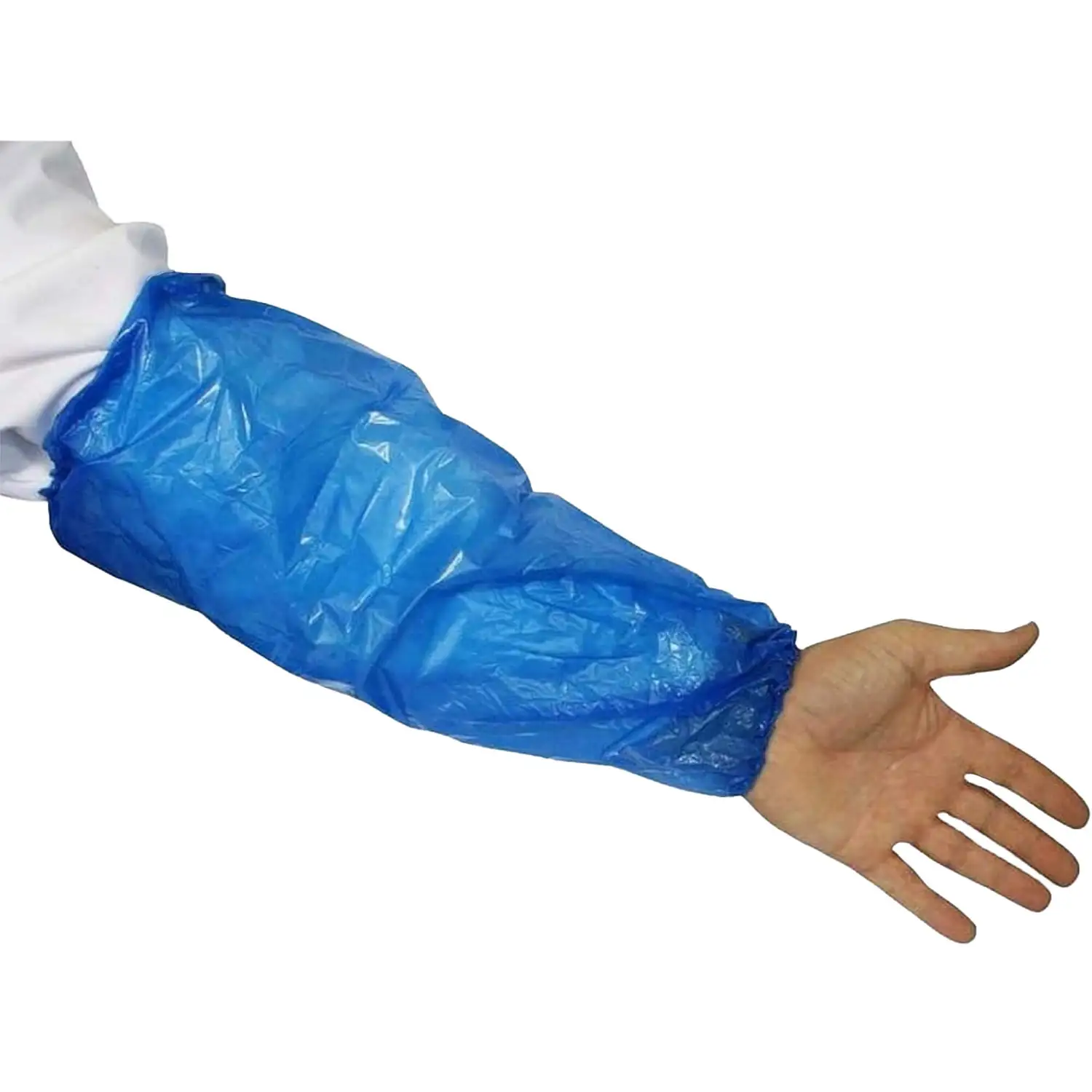 Blue disposable oversleeves