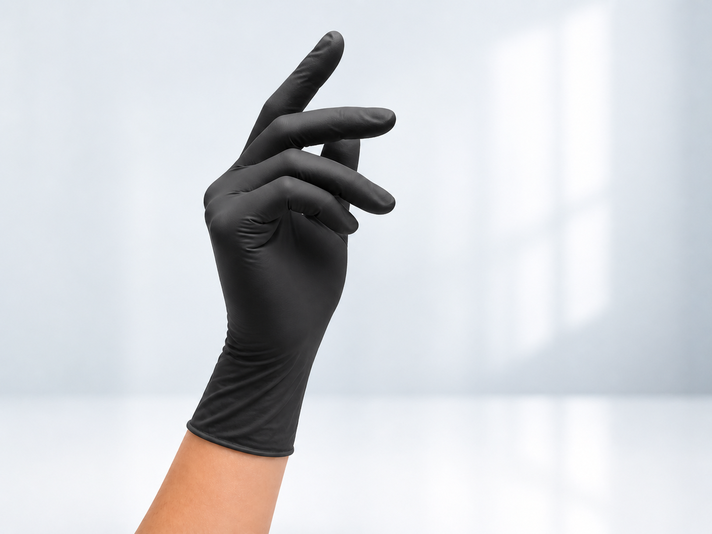 Economy Black Powder-Free Nitrile Gloves